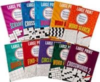 Large Print Crossword and Puzzle Book Set