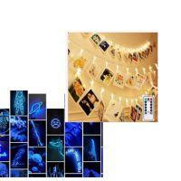 String of Lighted Photo Clips and Wall Collage Kit